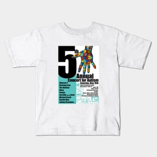 5th Annual Concert for Autism flyer tee 2012 Kids T-Shirt